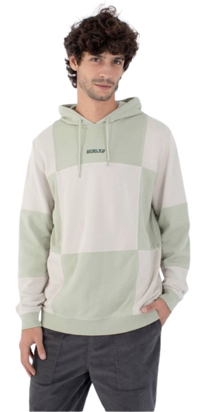 2026 Hurley Mens Blocked Naturals Hoodie HFA25MMFT04741 - Green